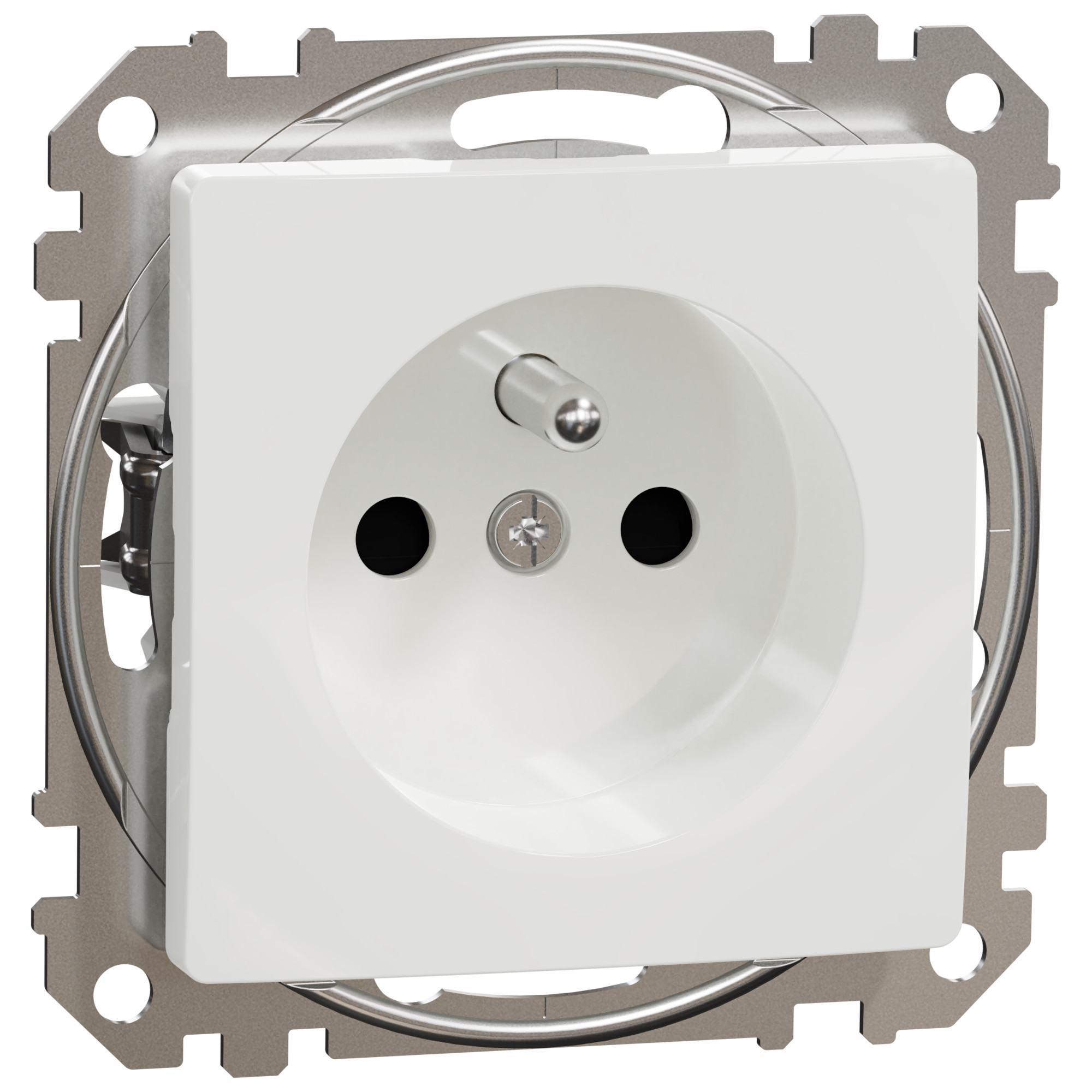 Zásuvka jednonásobná Schneider Sedna Design bílá