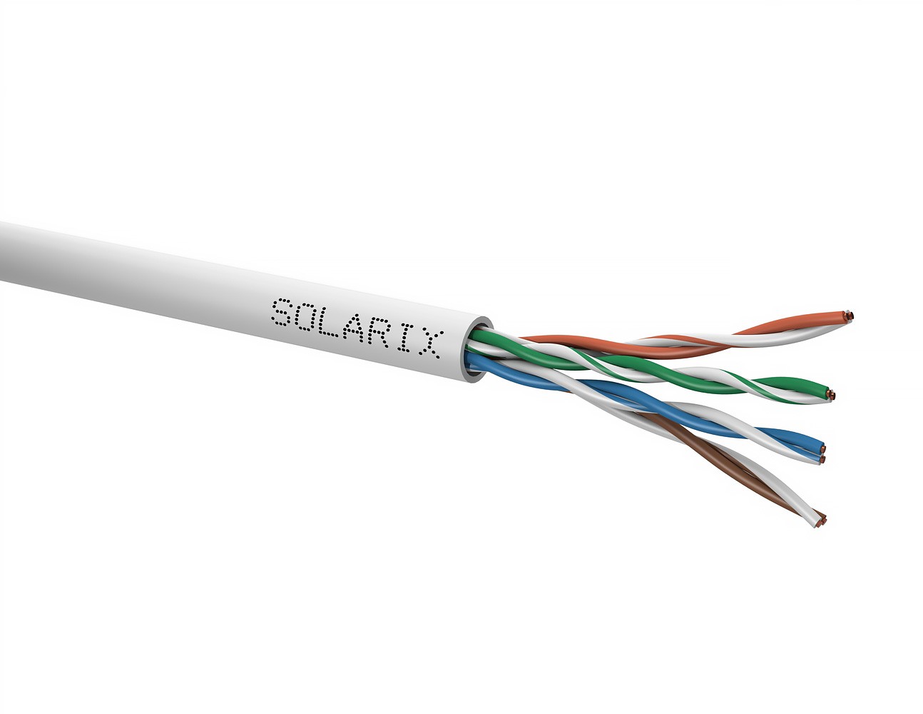 Kabel instalační Solarix UTP CAT5e PVC 500 m/bal.