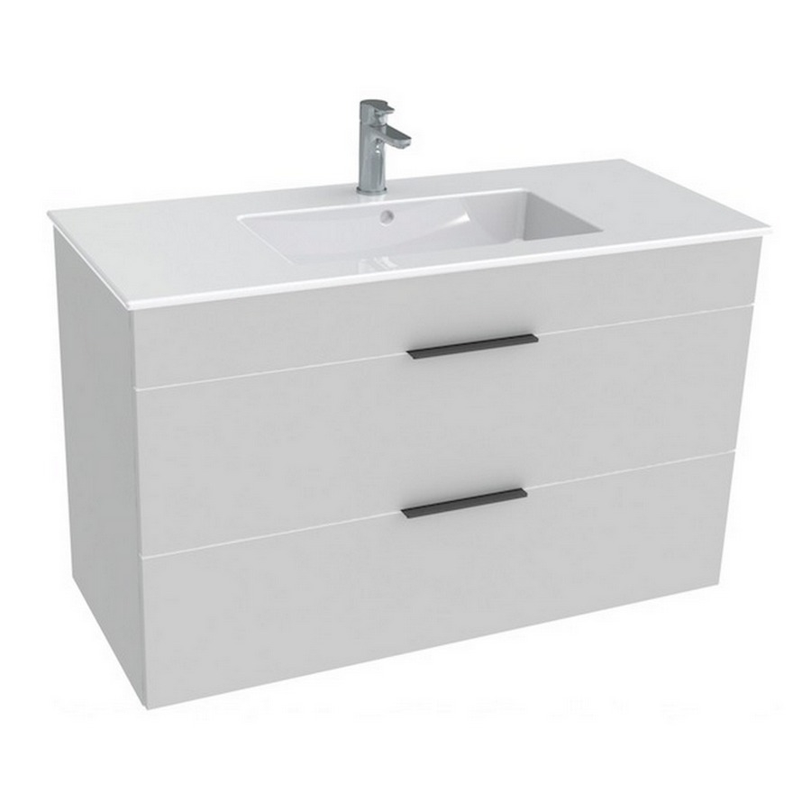 Skříňka s 2 zásuvkami a umyvadlem Jika CUBE 100 cm bílá JIKA