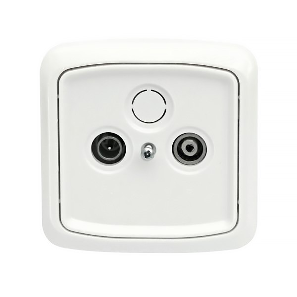 ROZBALENO – Zásuvka TV/R kompletní koncová