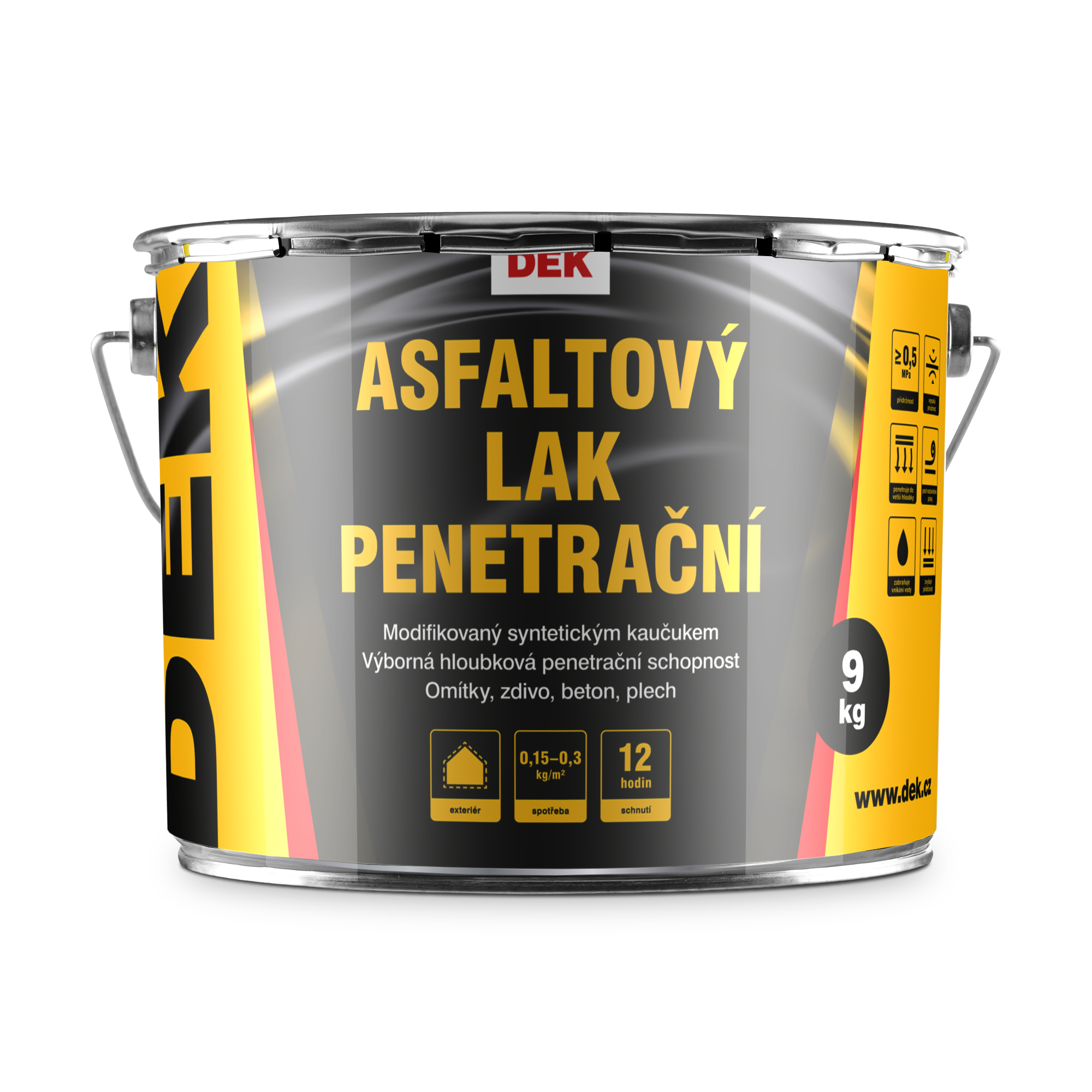 Lak penetrační asfaltový DEK 9 kg DEK
