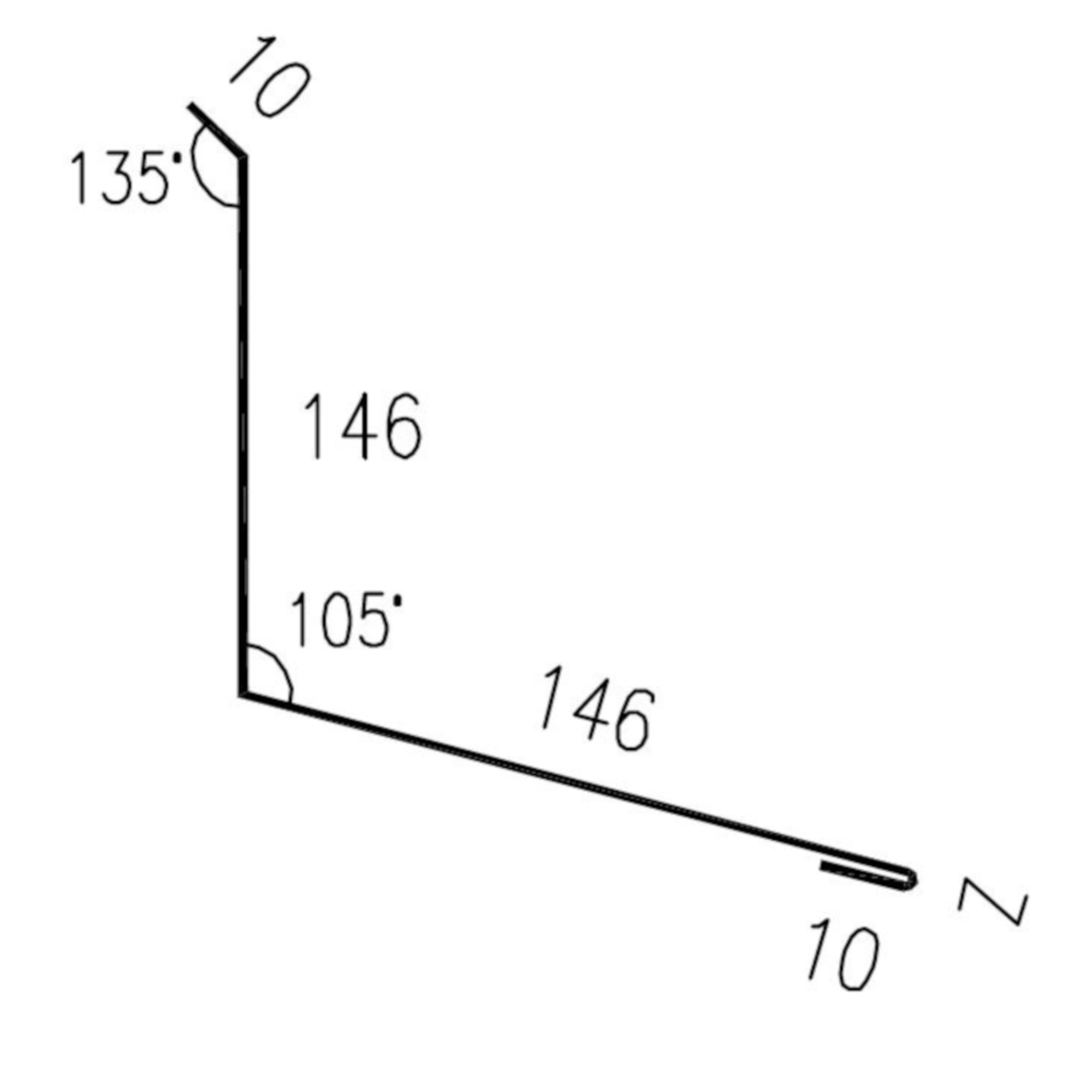 Lemování zdi rovnoběžné s okapem RS312S-120 FeZn 0