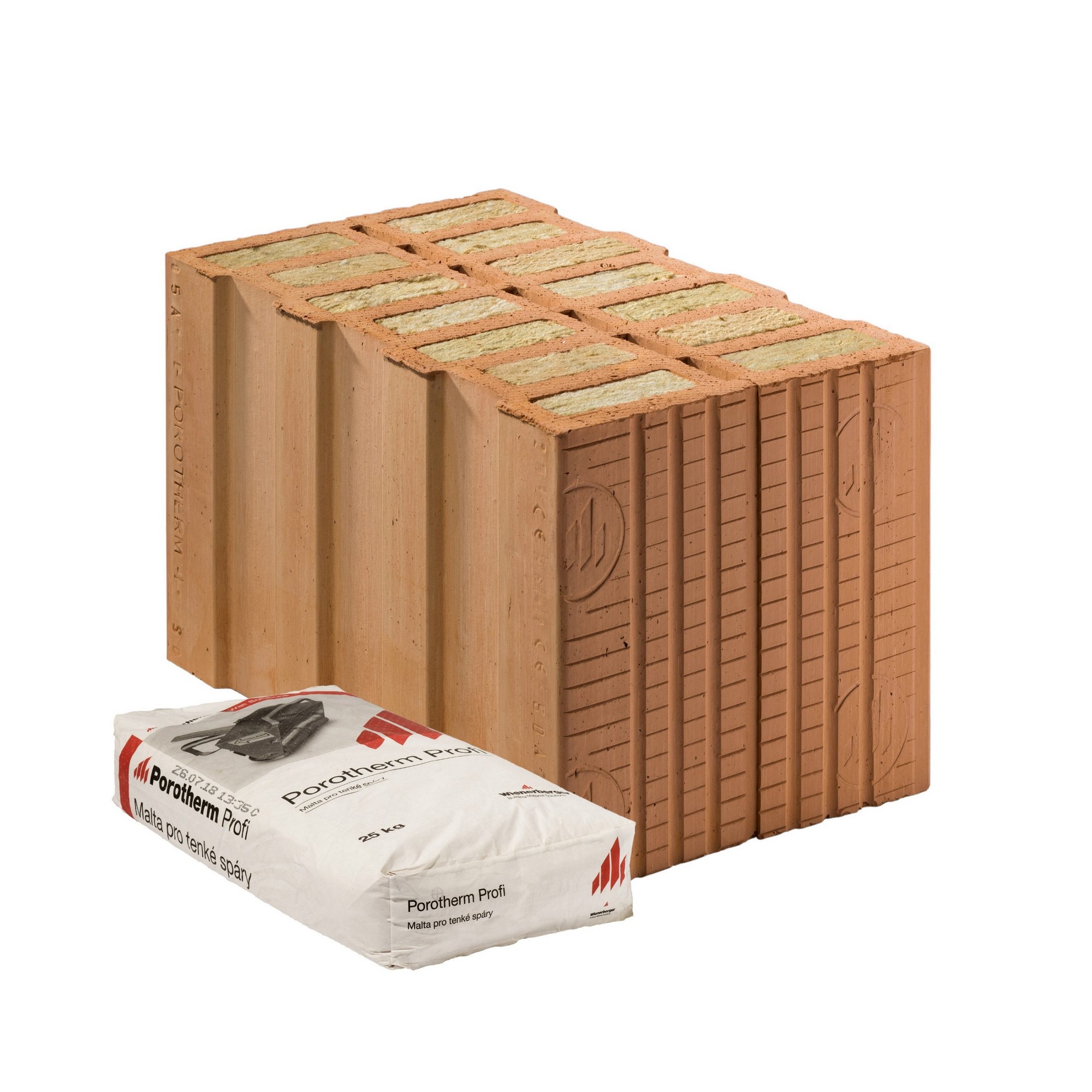 Cihla broušená Porotherm 44 TB Profi 1/2 P10 440×123×249 mm Porotherm