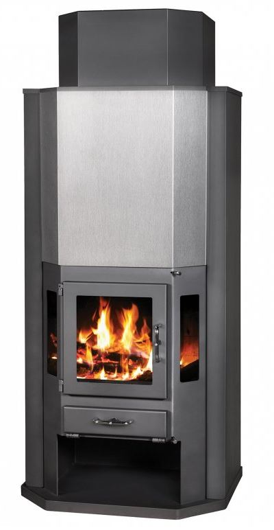 Kamna krbová s výměníkem Victoria Diplomat B grafitově šedá VICTORIA