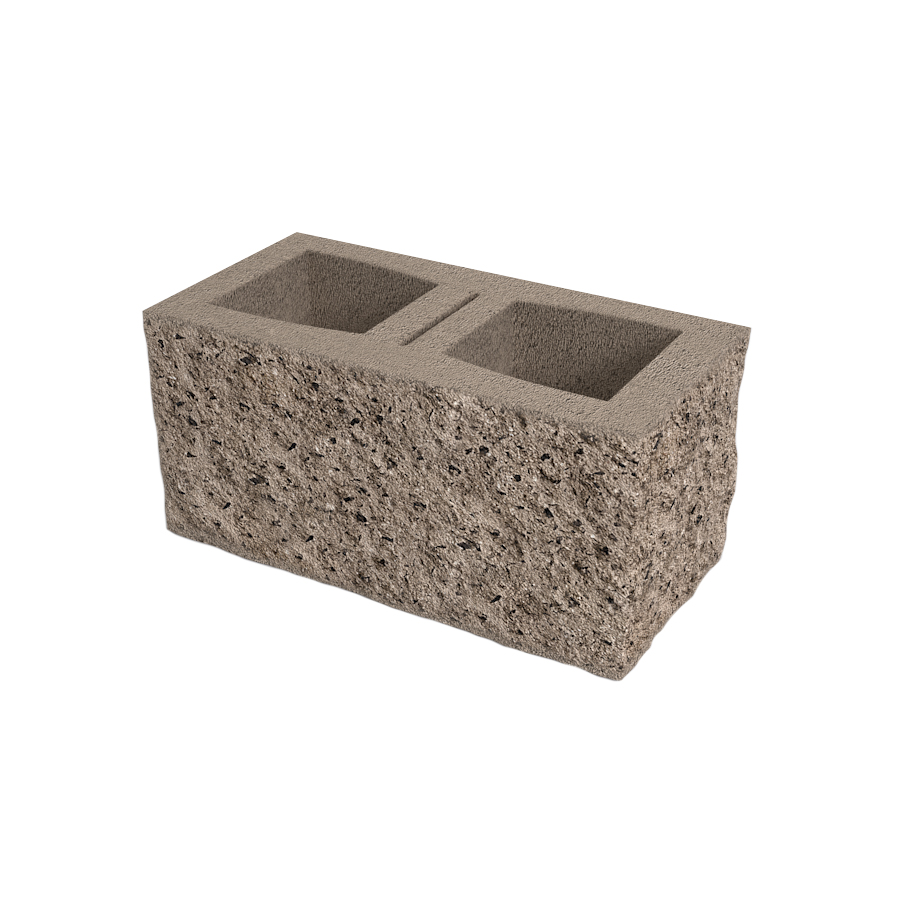 Tvárnice plotová štípaná DITON D2 bez fazety bílá 200×395×190 mm DITON