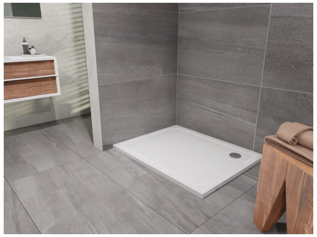 Vanička sprchová Lansanit EX 800×1 100×35 mm litý mramor