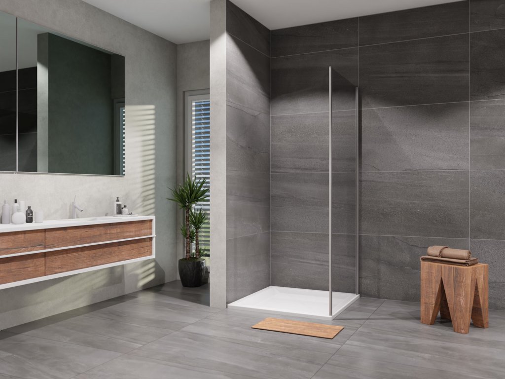 Stěna pevná Lansanit Ex SPF100-190-C 1 000 mm chrom/čiré sklo