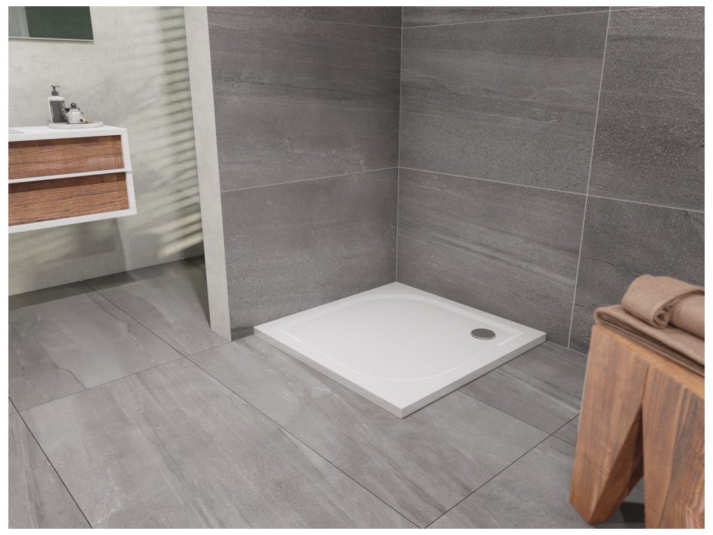 Vanička sprchová Lansanit EX 800×800×35 mm litý mramor