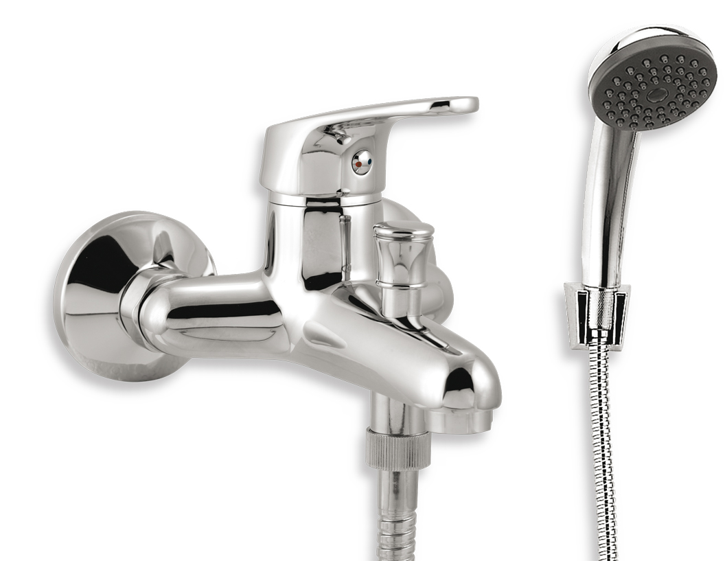 Baterie vanová nástěnná Novaservis Smile 100 mm chrom NOVASERVIS