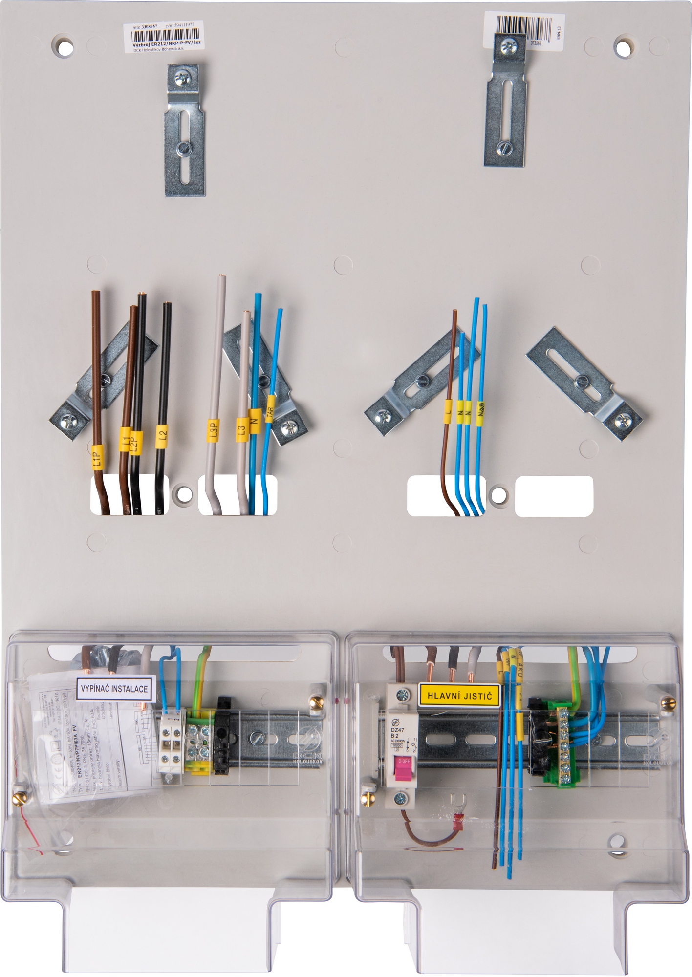 Deska montážní do rozvaděče pro fotovoltaiku DCK ER212/NRP-P-FV