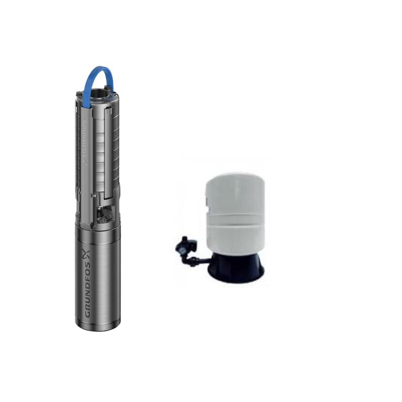 Sada ponorného čerpadla Grundfos SP 2A-18 a vodárenského setu s nádrží 60 l kabel 30 m GRUNDFOS