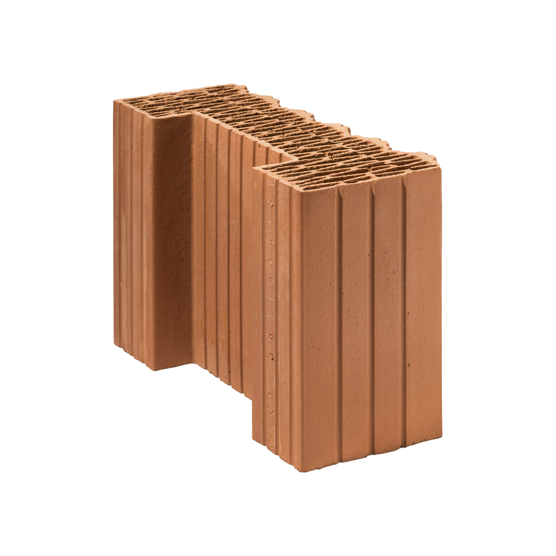Cihla broušená poloviční koncová Porotherm 38 EKO+ Profi 1/2 K P8 380×125×249 mm Porotherm