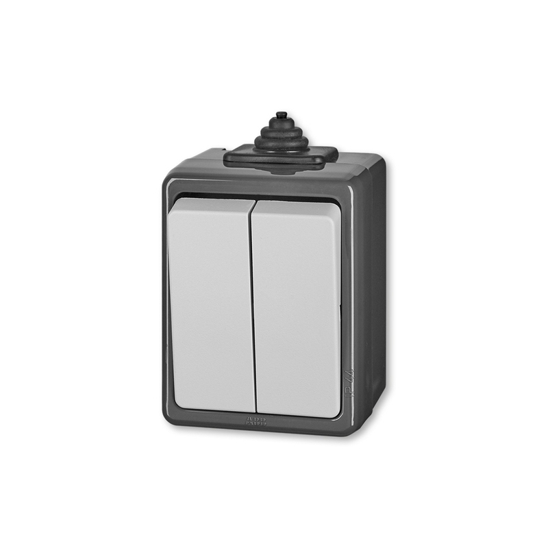 ROZBALENO - ABB Přepínač sériový ř5 IP44 PRAKTIK šedá