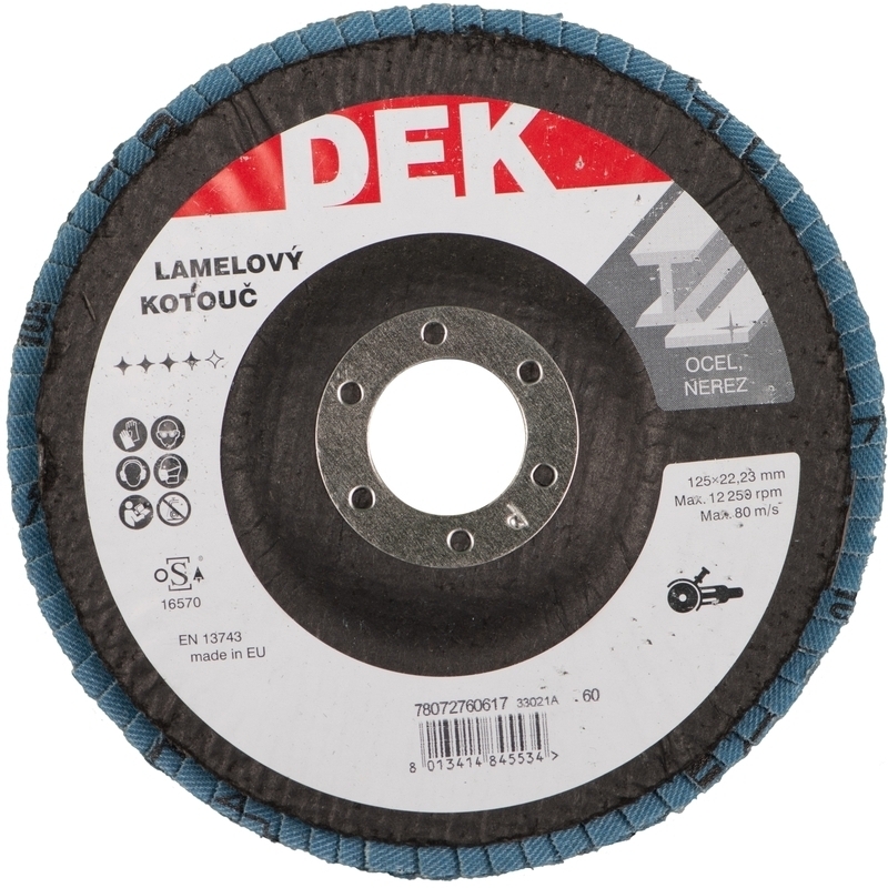 Kotouč brusný lamelový DEK 125×22
