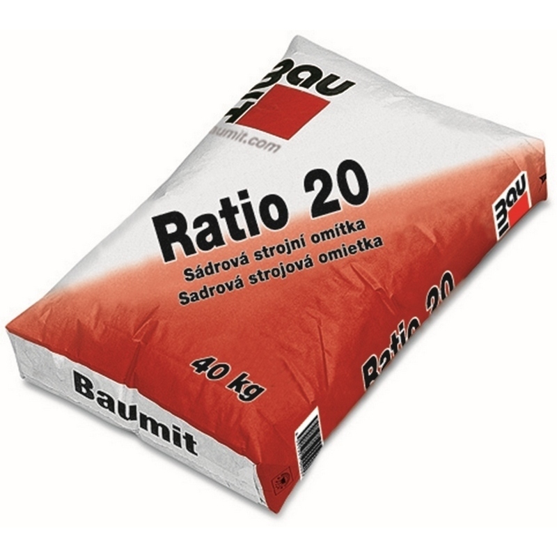 Omítka sádrová Baumit Ratio 20 štuková 1 mm 40 kg BAUMIT