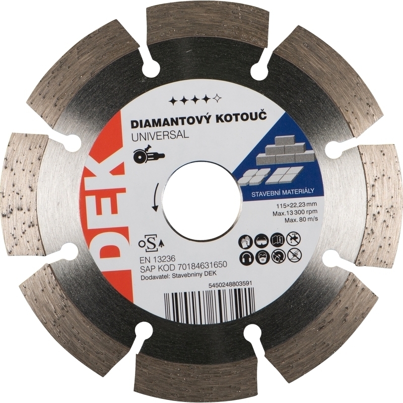 Kotouč řezný DIA DEK UNIVERSAL BLUE 115×22
