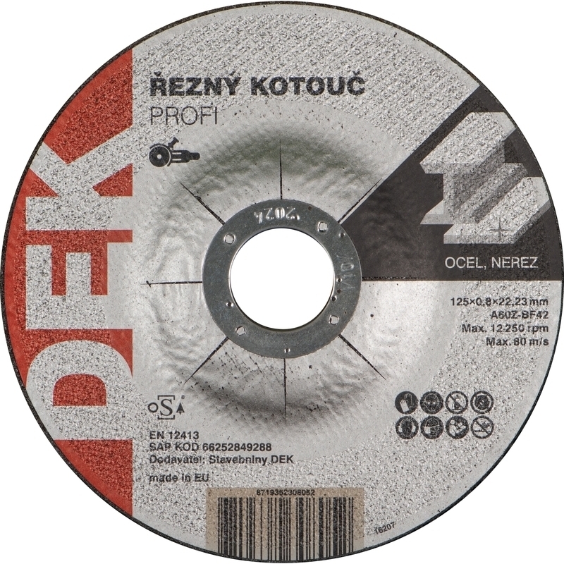 Kotouč řezný DEK PROFI 125×22