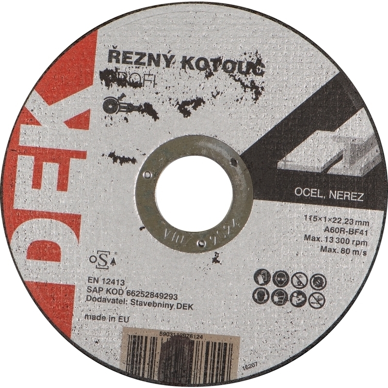 Kotouč řezný DEK PROFI 115×22