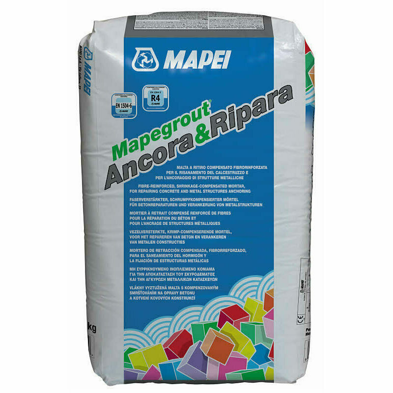Malta vyztužená vlákny Mapei Mapegrout ancora & ripara 25 kg