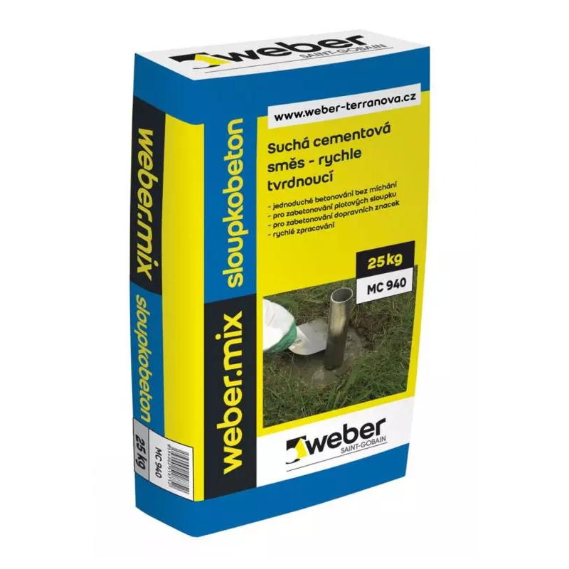 Směs suchá cementová webermix sloupkobeton 25 kg weber