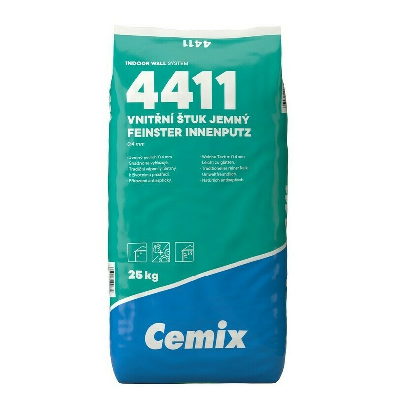 Štuk vnitřní Cemix 4411 jemný 25 kg Cemix