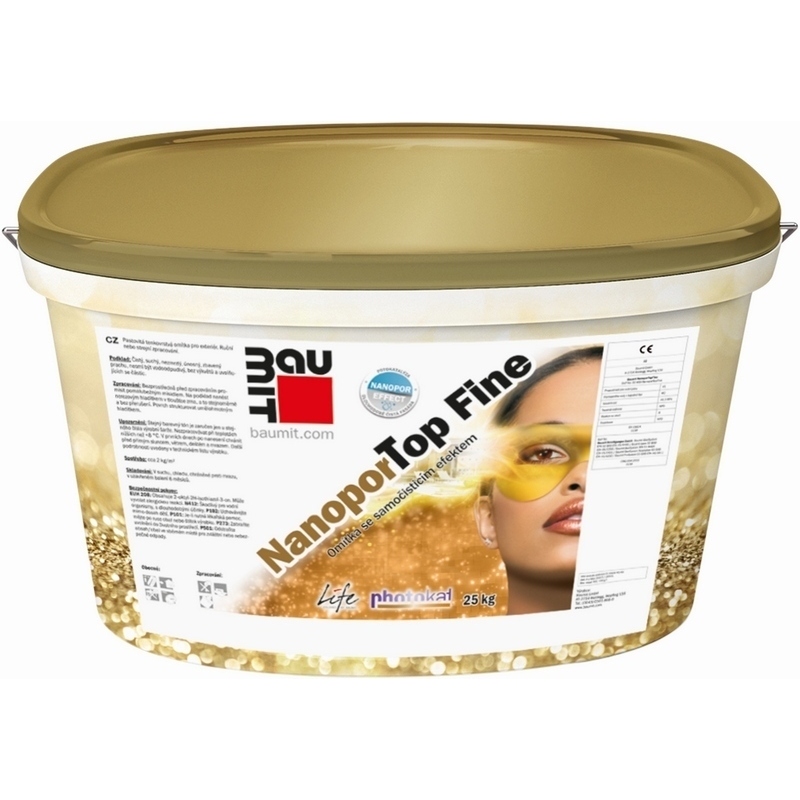 Omítka minerální Baumit NanoporTop Fine škrábaná 1 mm 25 kg Baumit