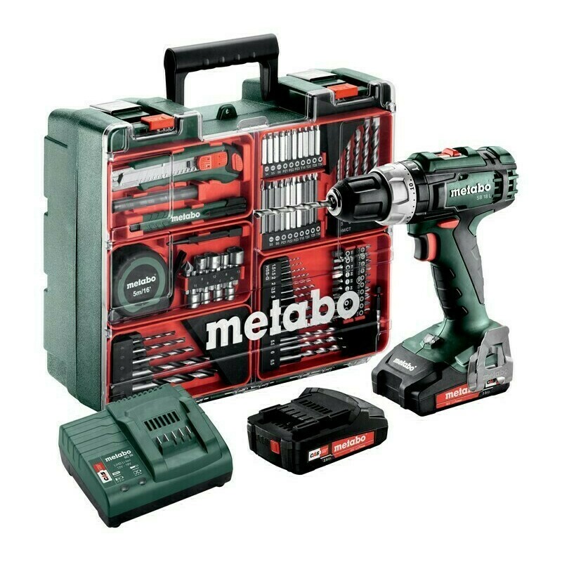 Šroubovák vrtací s příklepem AKU Metabo SB 18 L MD + přísl. METABO
