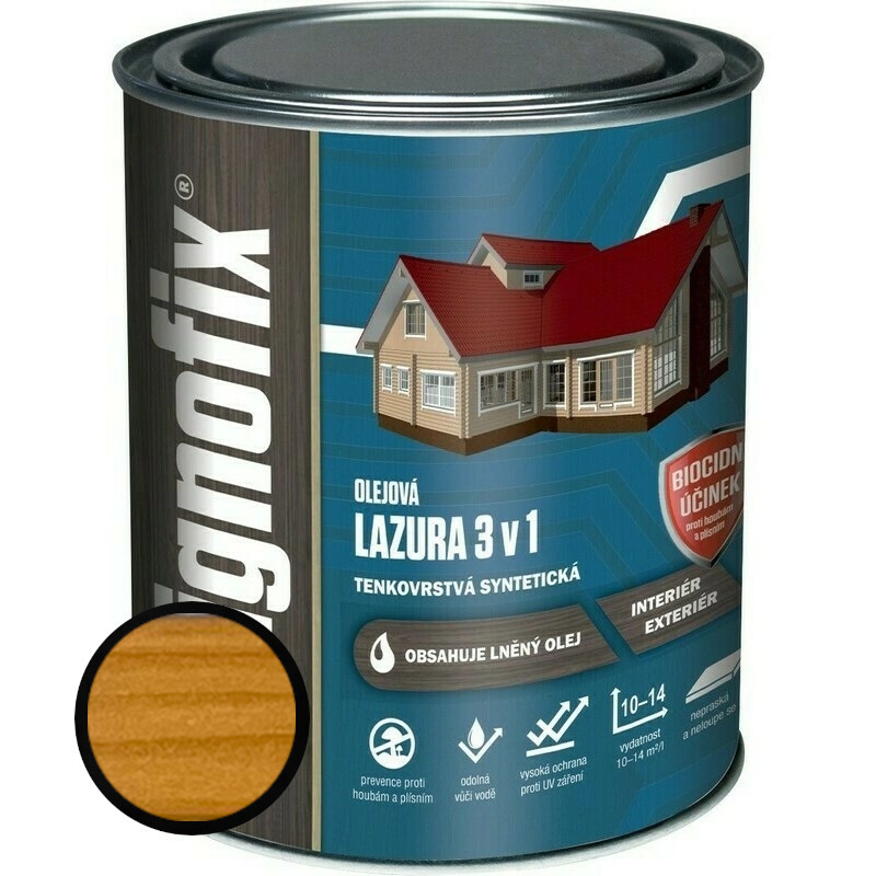 Lazura tenkovrstvá Lignofix 3v1 bezbarvý