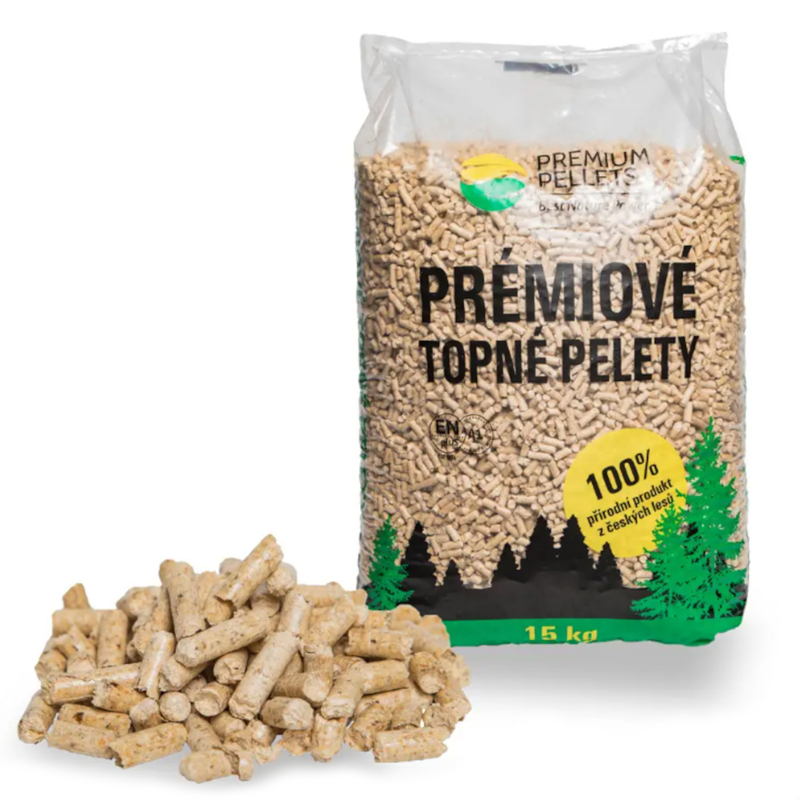 Dřevěné pelety PREMIUM PELETS A1 6 mm 15 kg