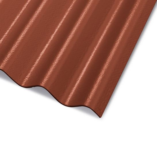 Krytina vláknocementová vlnitá Cembrit Vltava A5 2500×918 mm cihlová CEMBRIT