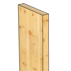 Plotovka dřevěná rovná 18×89×2000 mm