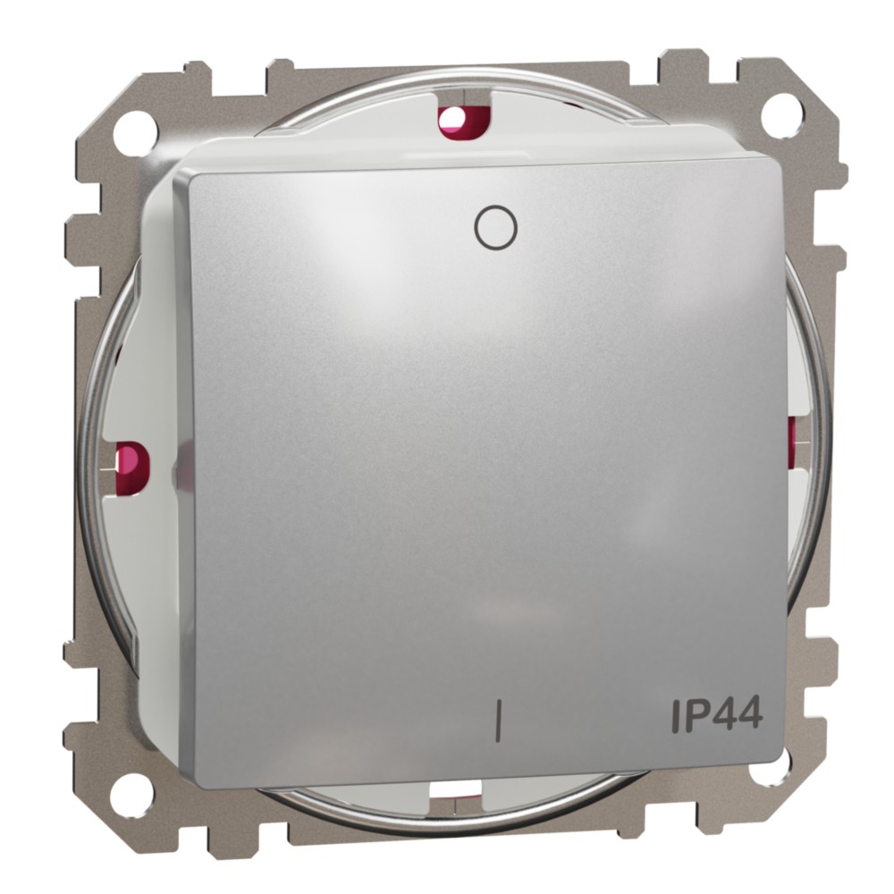 Spínač řazení 2 Schneider Sedna Design IP 44 aluminium
