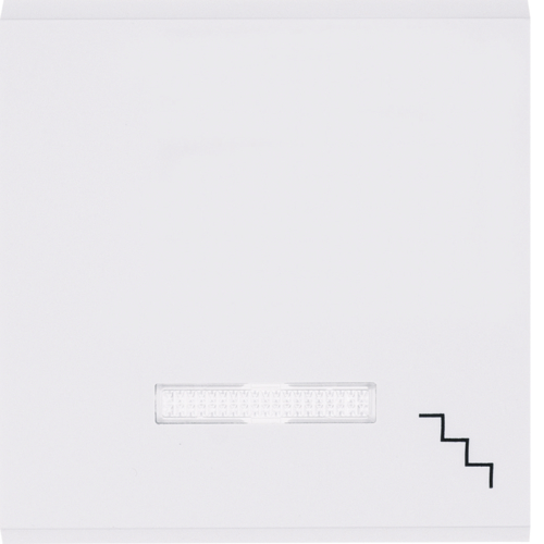 Kryt spínač s průzorem Hager Lumina schody bílá Hager