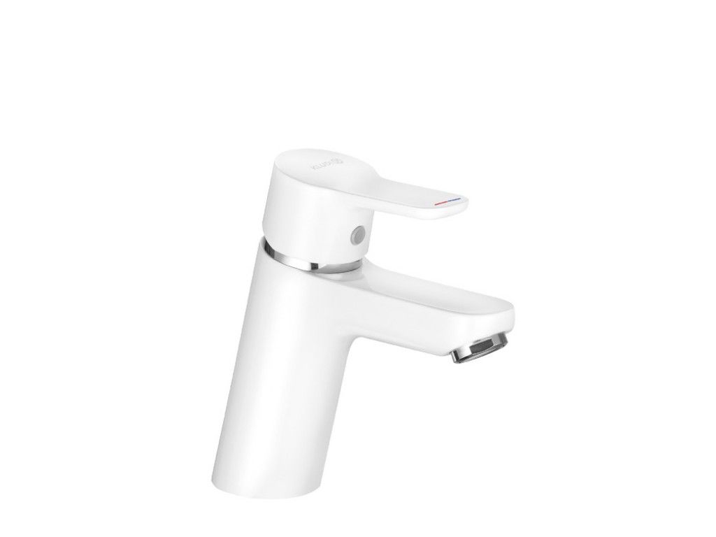 Baterie umyvadlová stojánková Kludi PURE&EASY 370289165 70 bez výpusti bílá/chrom KLUDI