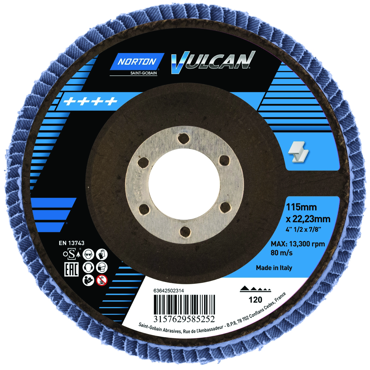 Kotouč brusný lamelový Norton Vulcan R842 115×22