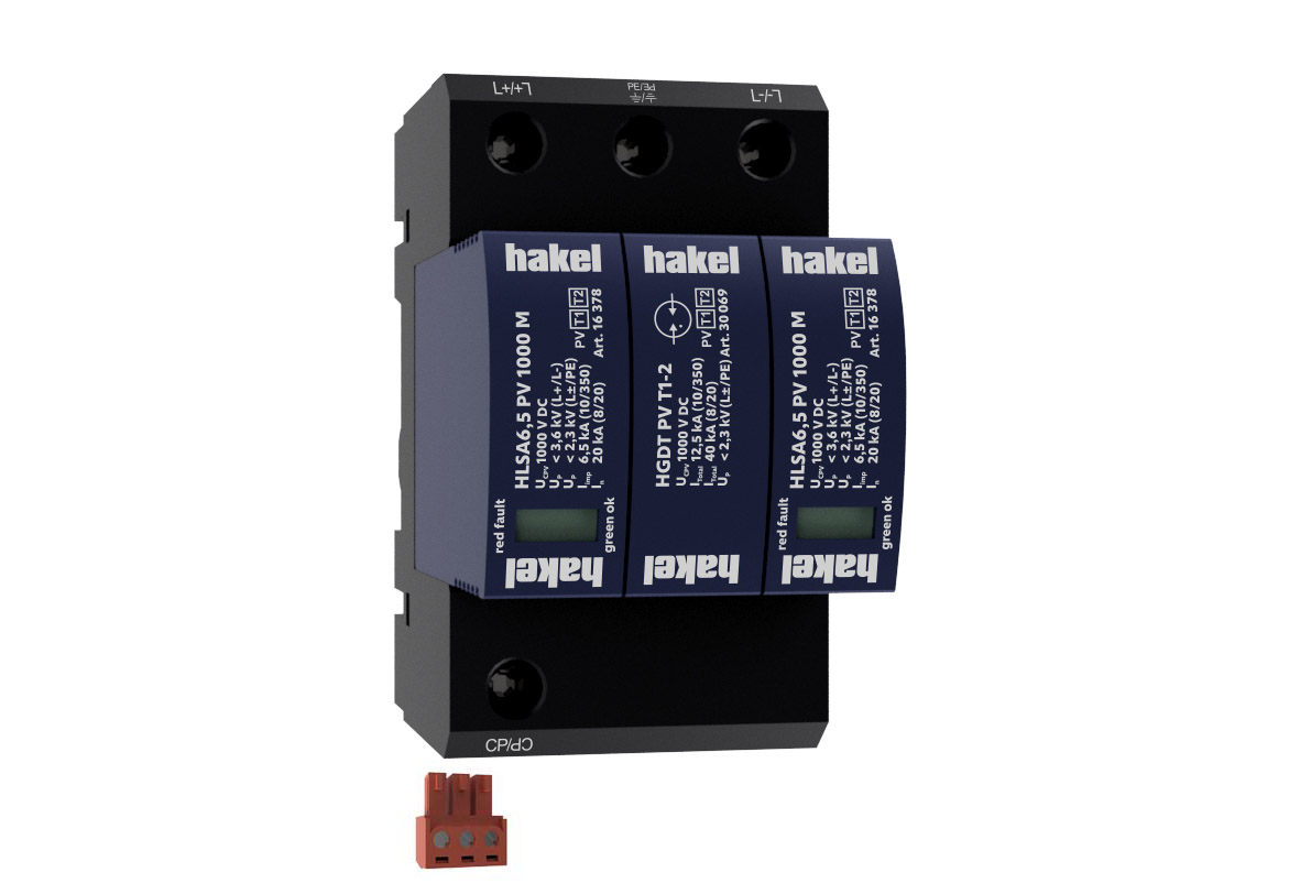 Svodič přepětí DC T1+T2 Hakel HLSA6