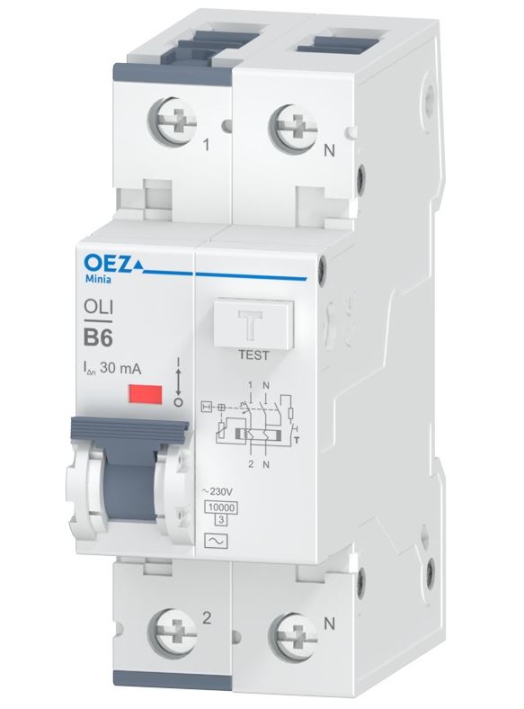 Chránič proudový s jištěním OEZ OLI-6B-1N-030AC