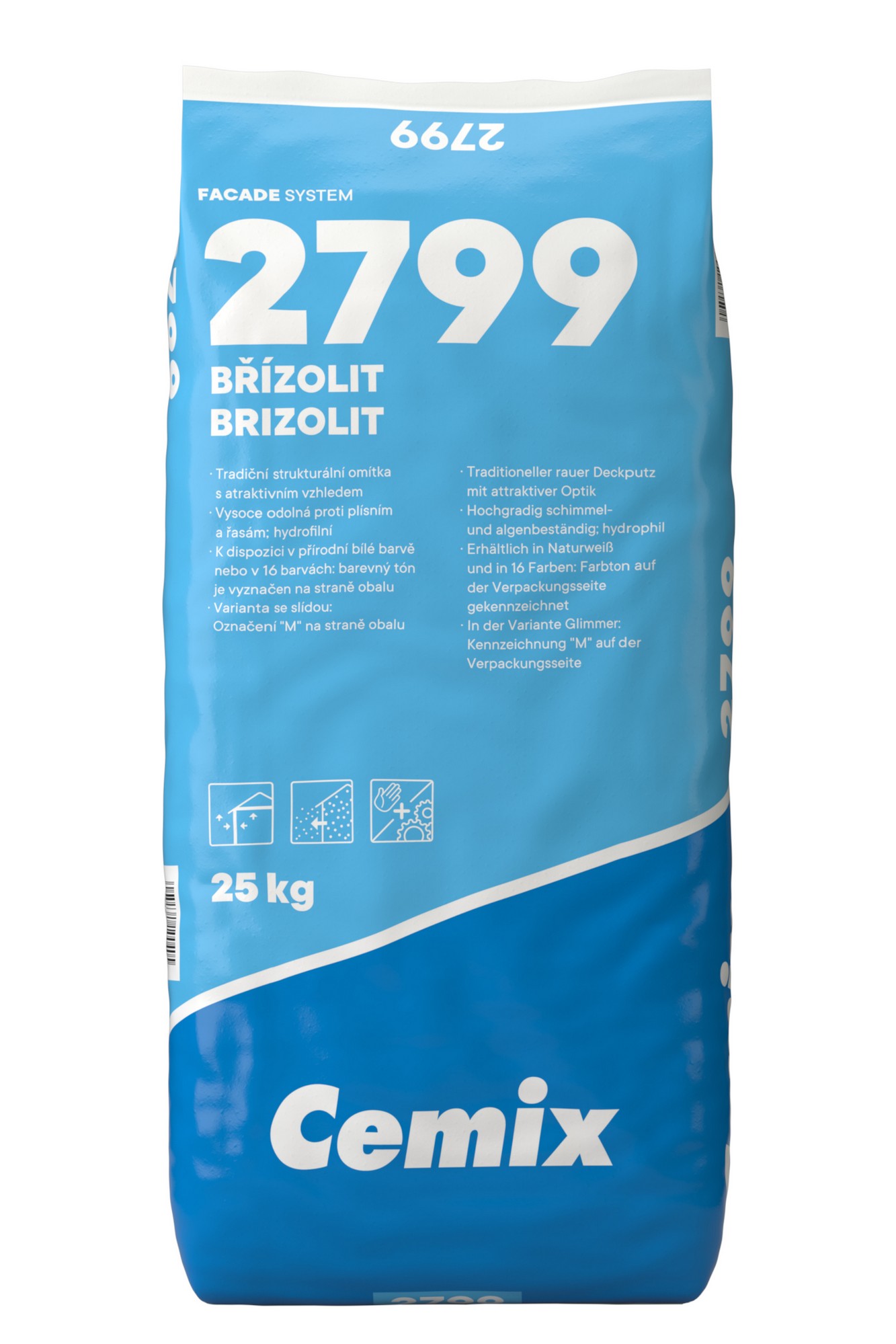 Omítka minerální Cemix 2799 BŘÍZOLIT barev. sk.1 25 kg Cemix