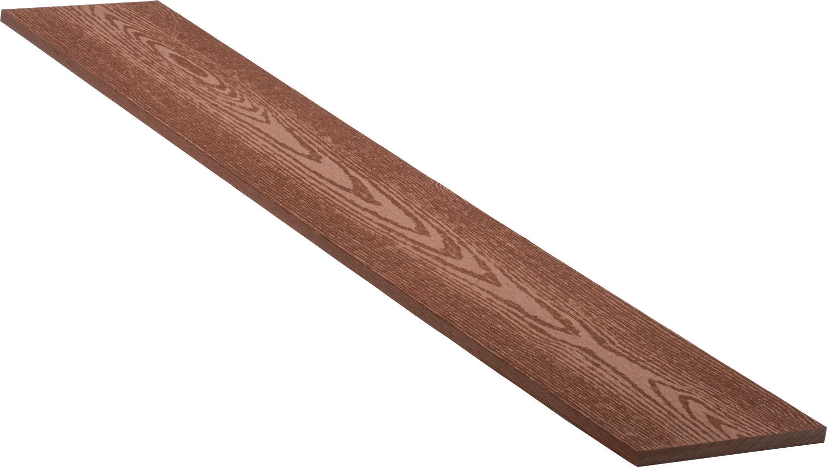 Lišta boční dřevoplastová WPC PERI odstín teak 150×12×2900 mm