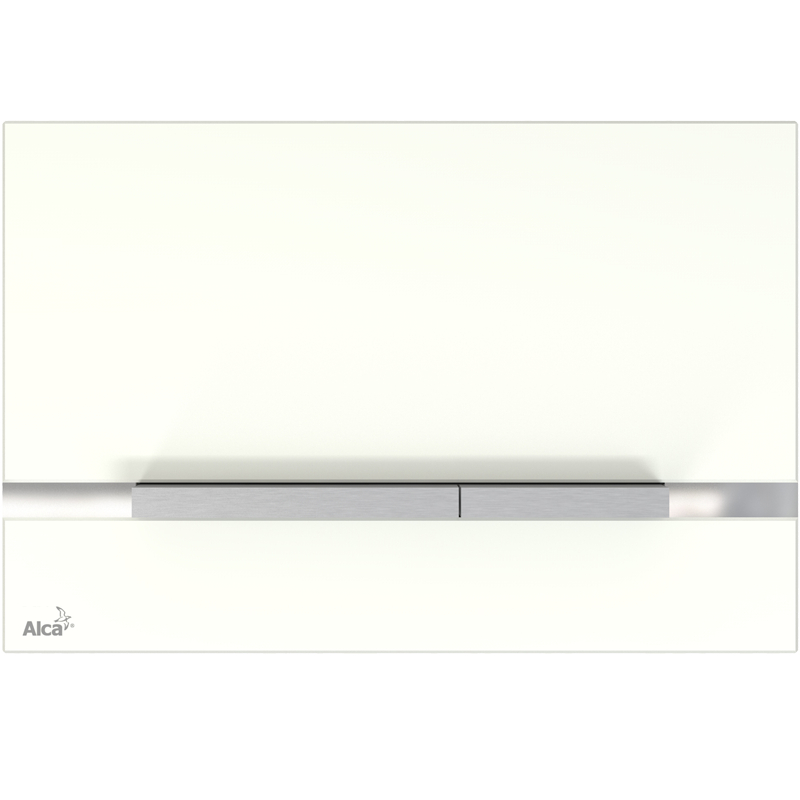 Tlačítko ovládací Alca Stripe-GL1200 sklo-bílá ALCADRAIN