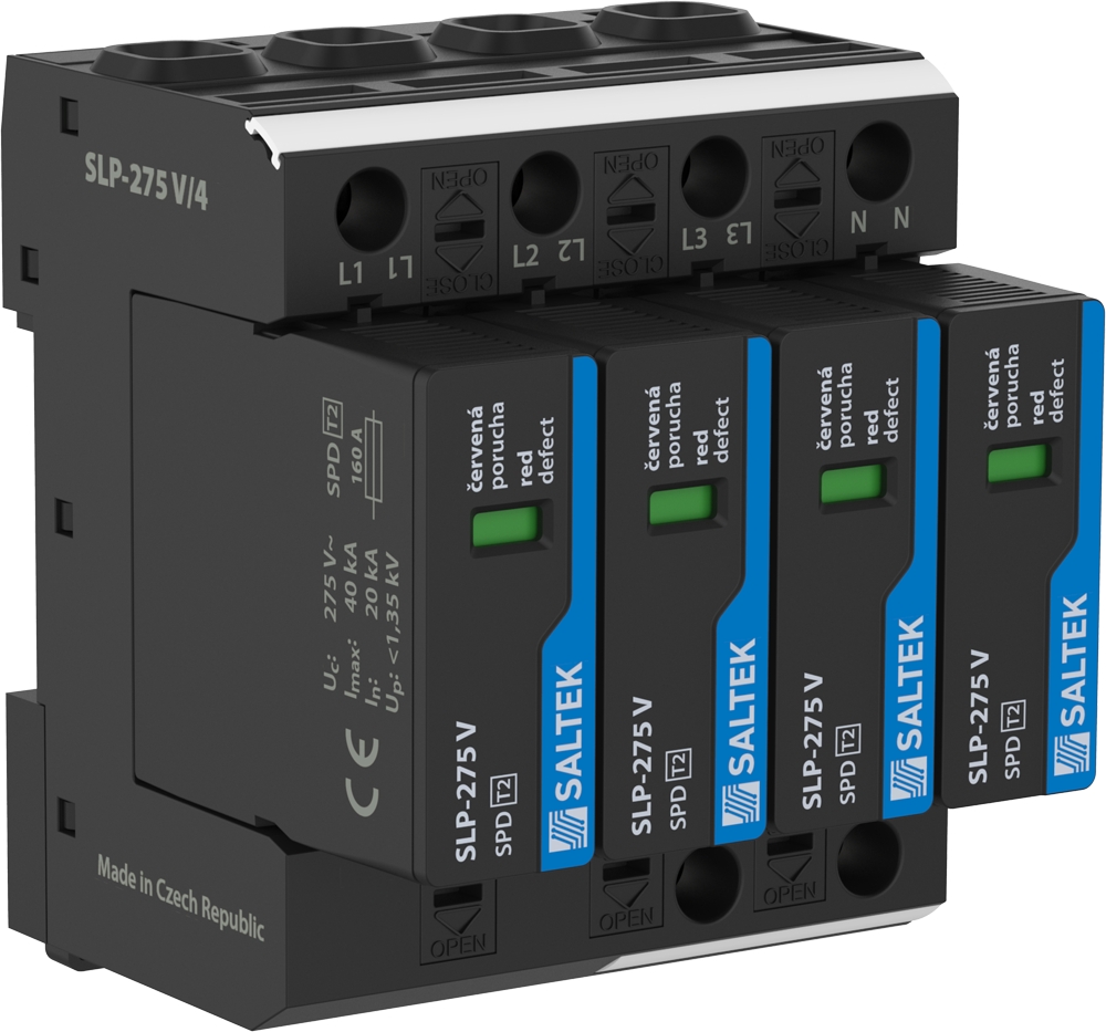 Svodič přepětí T2 Saltek SLP-275 V/4 Saltek