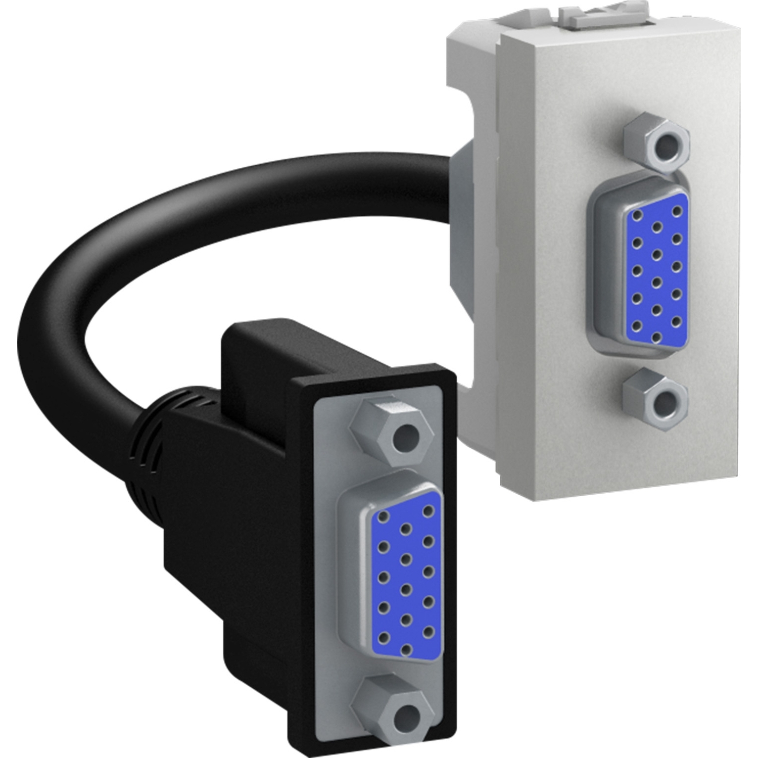 Zásuvka datová VGA Schneider Unica aluminium