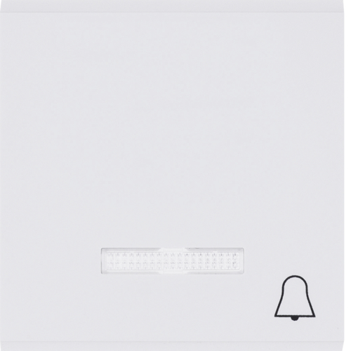 Kryt spínač s průzorem Hager Lumina zvonek bílá Hager