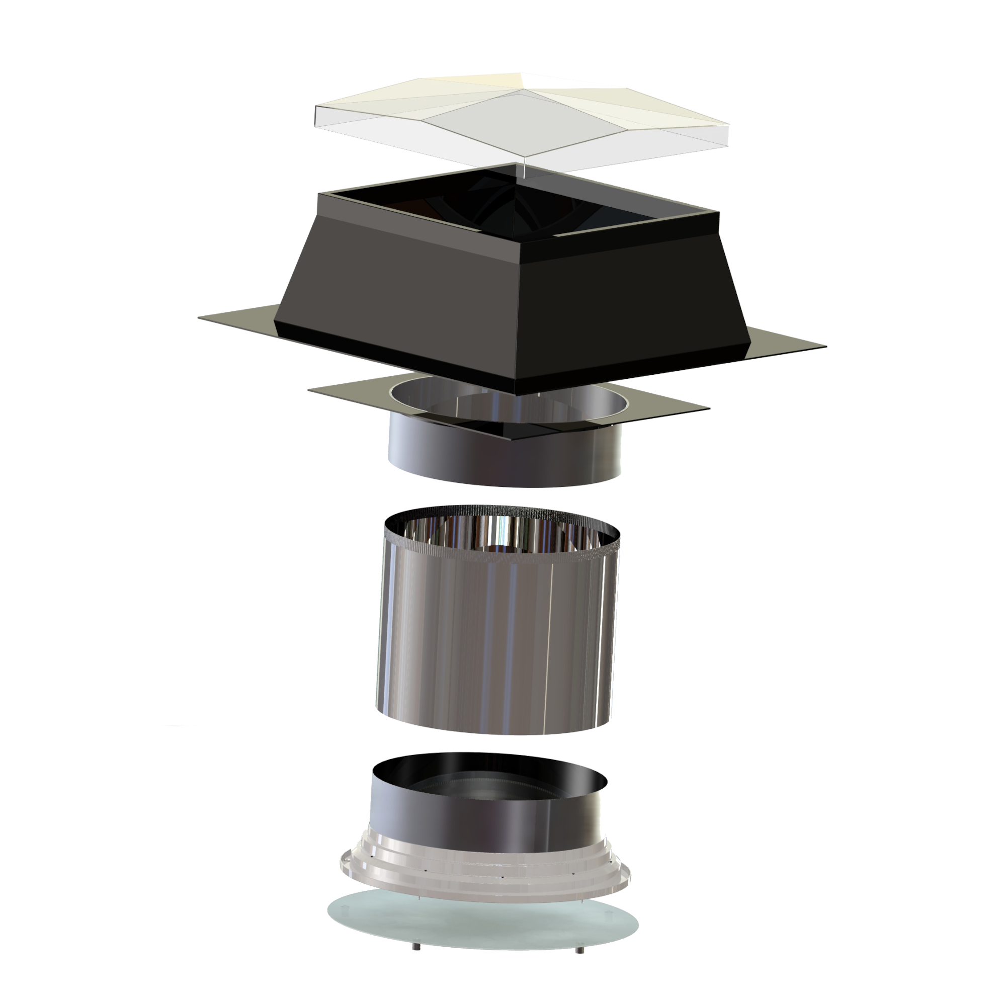 Světlovod pro plochou střechu SUNIZER ROUND průměr 530 mm ABC