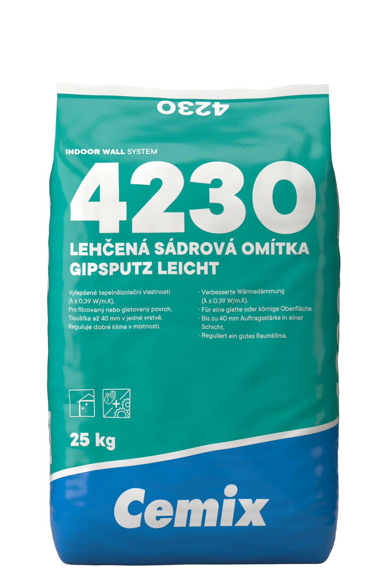 Omítka sádrová Cemix 4230 lehčená 25 kg Cemix