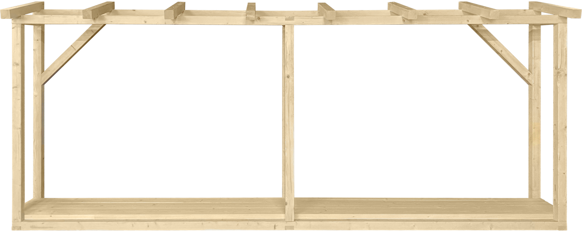 Dřevník ke zdi 690×2130×5000 mm DEKWOOD