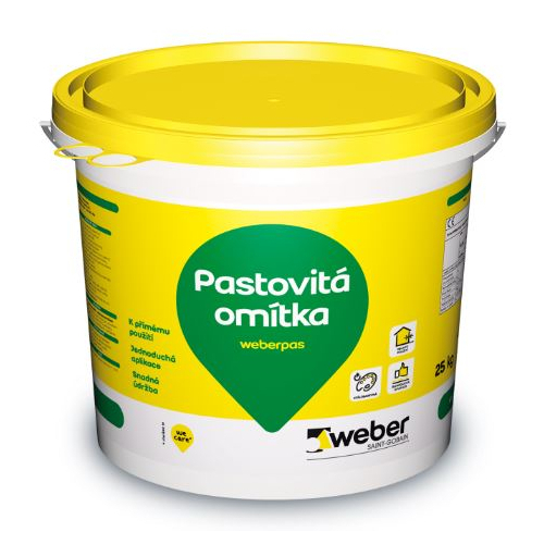 Omítka pastovitá weberpas akrylát zrnitá 3 mm SE4C 25 kg Weber