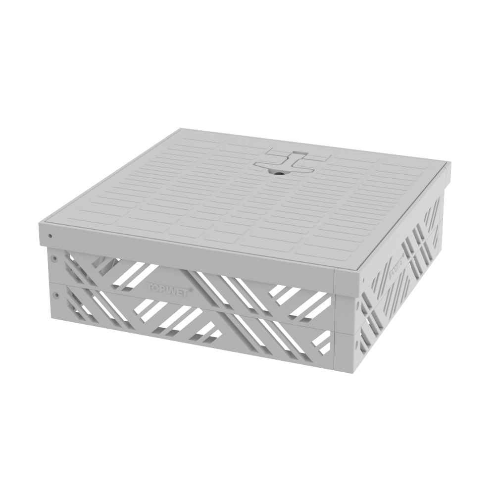 Šachta kontrolní pro vegetační střechy TOPWET TWZF 400×400×130 mm TOPWET