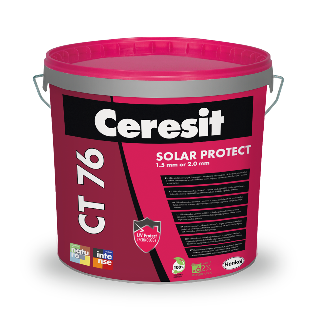 Siliko-elastomerová omítka Ceresit CT 76 hlazená struktura zrno 1