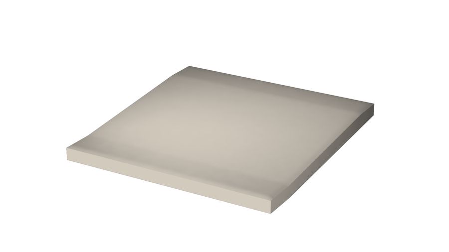 Tvarovka průběžná bezbariérová Rako Taurus Color 10×10 cm slonová kost TTP11010